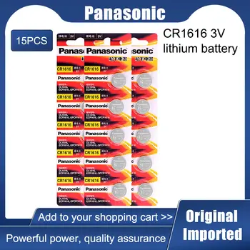15 ADET Panasonic 100 % Orijinal CR1616 Düğme Pil İçin İzle Araba Uzaktan Anahtar cr 1616 ECR1616 GPCR1616 3v Lityum Pil