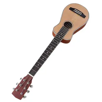 30 İnç Mini Akustik Gitar 6 Dize Mat Finish Çocuk Halk Gitar Kakule Şekli Seyahat Gitar