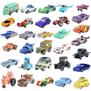 Disney Pixar Arabalar 2 3 Yıldırım McQueen Malzeme Portekiz Francesco Fillmore Lizzie 1: 55 pres döküm Mini Araba Oyuncak Çocuk Çocuk doğum günü hediyesi