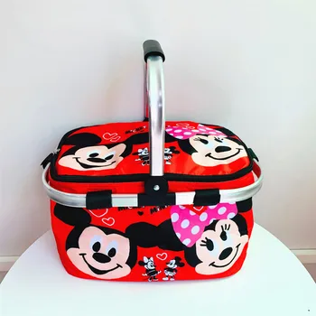 Disney mickey mouse Karikatür Piknik Çantası Buz Paketi Dikiş dış mekan yalıtım çantası Buz Paketi saklama çantası Yalıtım Öğle Yemeği çantası