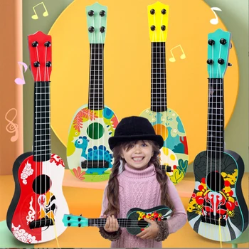 Dropship Çocuk MinUkulele Gitar Müzik Aletleri Oyuncak Çocuk Okul Oyun Müzik Faiz Geliştirme Oyuncak Montessori Hediye