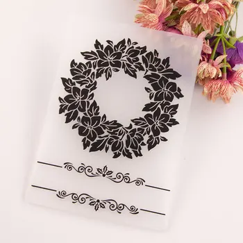 KLJUYP Çiçek Plastik Kabartma Klasörleri DIY Scrapbooking Kağıt Zanaat / Kart Yapımı Dekorasyon Malzemeleri