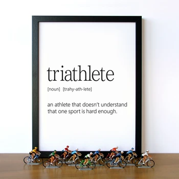 Triatlet Çözünürlüklü Baskı Yüzmek Bisiklet Run Ironman Triatlon Posteri Modern duvar sanatı tuval yağlıboya Spor Fitness Antrenörü Hediye